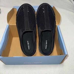 Easy Spirit Women’s Black Sparkle Slip Ons